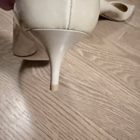 Jimmy Choo Nude Patent Leather Pointed Toe Pumps - Picture 8 of 16